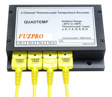 FuzyPro, QUADTEMP, Thermocouple Temperature Recorder, Thermocouple Recorder, Temperature Recorder