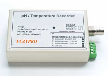 FuzyPro, PHTEMP101, pH/Temperature Data Logger, pH Data Logger, Temperature Data Logger, FuzyPro pH/Temperature Data Logger, PHTEMP101 pH/Temperature Data Logger