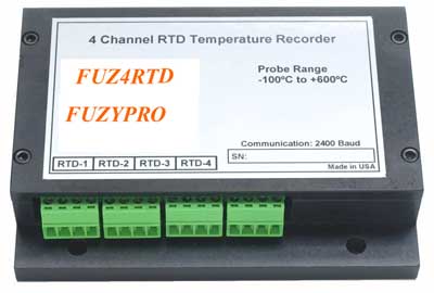 4 Channel RTD Temperature Recorder, FuzyPro, QUADRTD, QUADRTD RTD Temperature Recorder