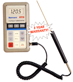 Platinum, RTD, Thermometer, Barnant